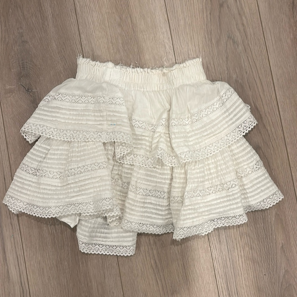 rock n ruffle mini skirt white from aerie
